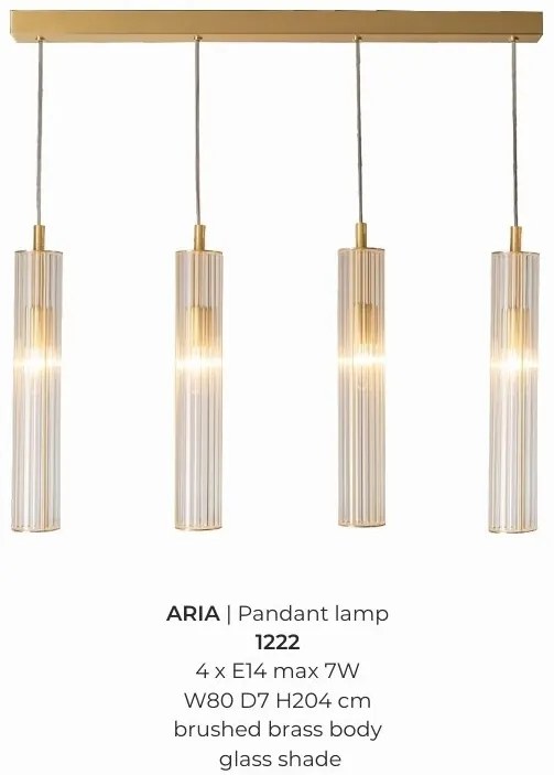 Lustra cu 4 pendule design modern ARIA alama periata
