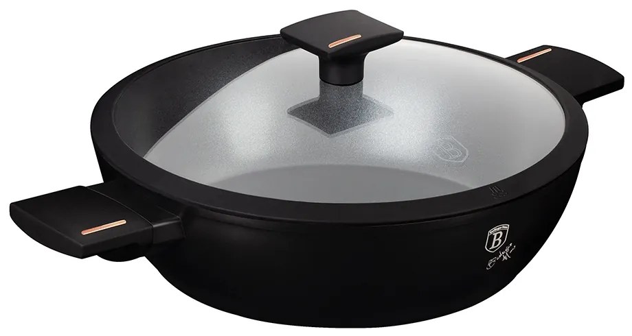 Cratiță cu capac 28 cm, 3.8 L Berlinger Haus BH 7090, Monaco Collection, cu strat de titan, pentru toate tipurile de plite