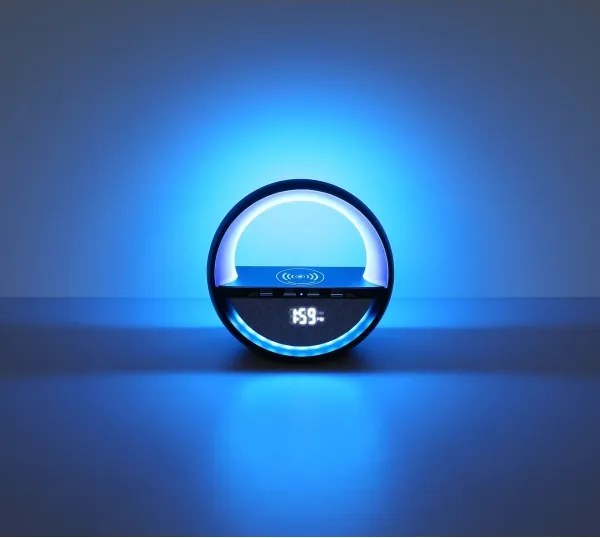 Globo 39907S - Lampă de birou reîncărcabilă LED RGBW Dot cu difuzor SOUNDRA LED/3,5W/5V 1800 mAh