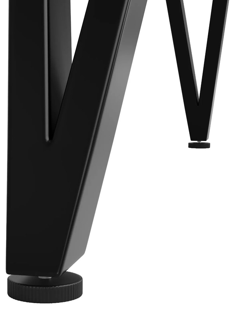 Masă rotundă pentru 4 persoane, Alb+Negru | Aosom Romania