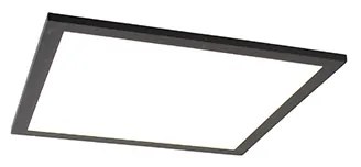 Plafoniera moderna neagra incluzând LED 40 cm - Liv