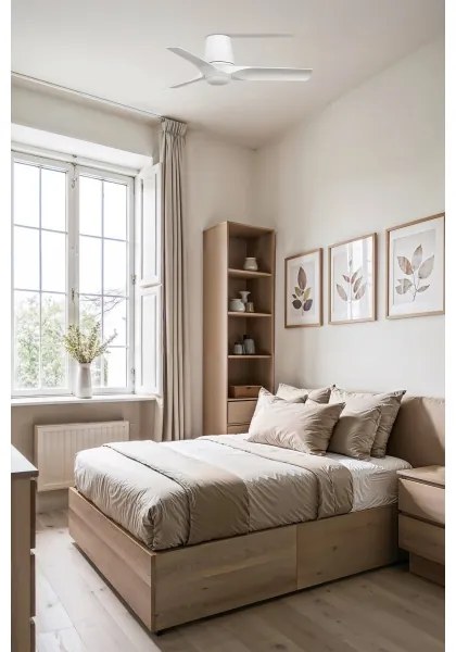 Ventilator LED dimabil de tavan FARO 33826WT-1TW HEY TUB S LED/10W/230V alb d. 90 cm WT + telecomandă