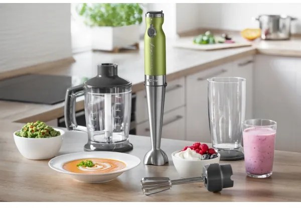 Mixer vertical 4 în 1 1200W/230V oțel inoxidabil/verde Sencor