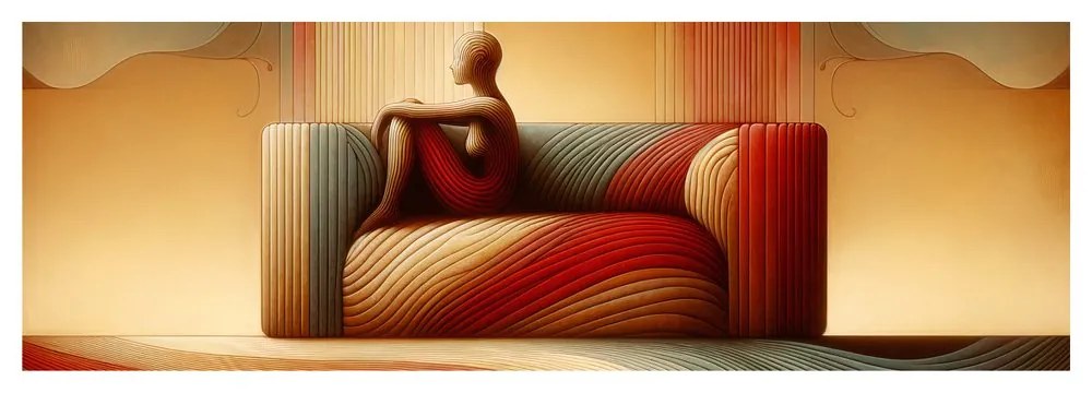 Tablou siluetă liniștită în spațiu