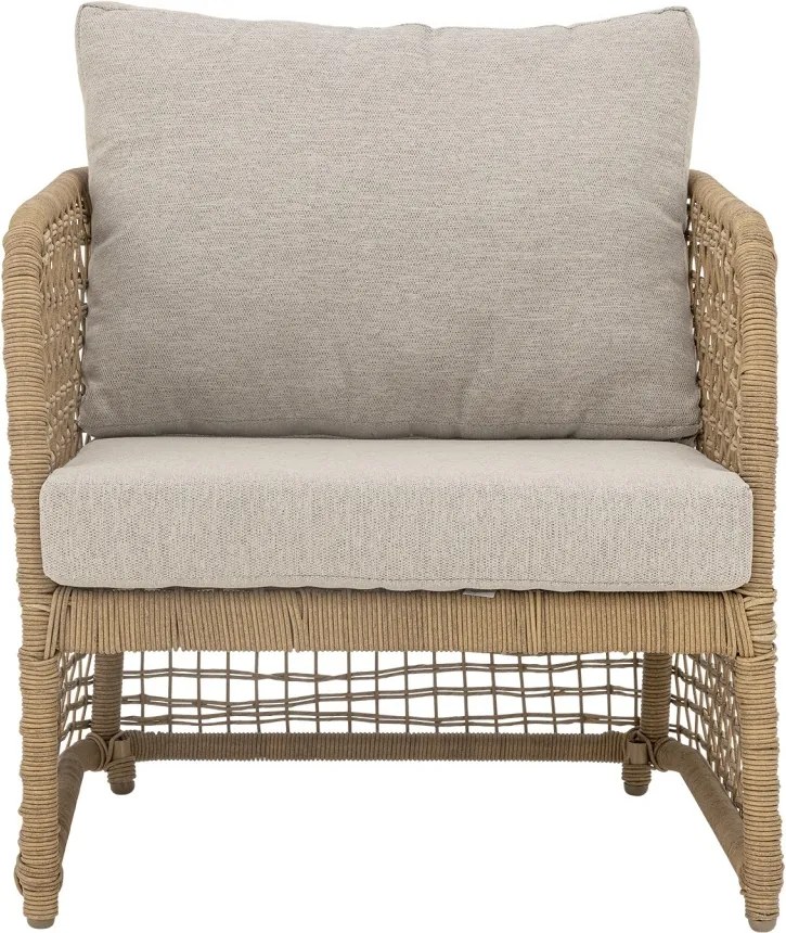 Fotoliu de grădină din polirattan cu perne incluse, L75×H70×W72 cm, „Penzano", Bloomingville