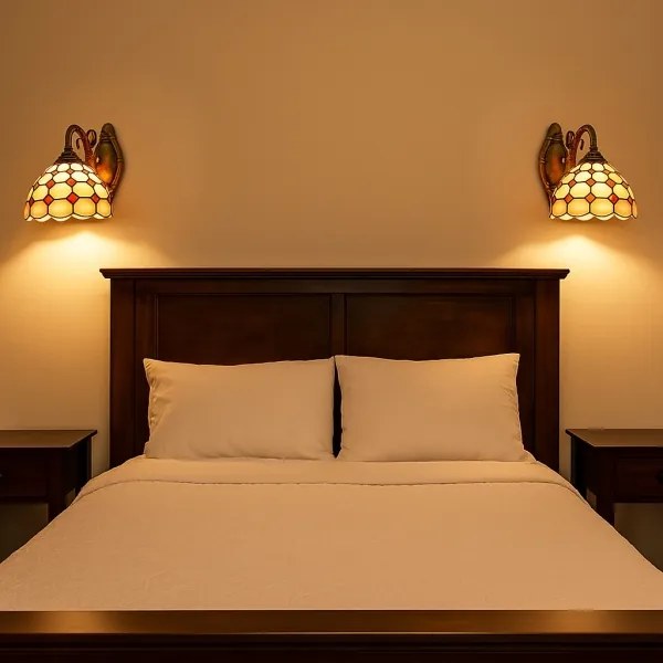 Brilagi - Aplică de perete Tiffany DORAN din vitralii, 1xE27/40W/230V