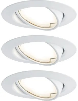 Spoturi incastrabile mobile Base 5W Ø90 mm, modul bec LED Coin inclus, alb mat, 3 bucati