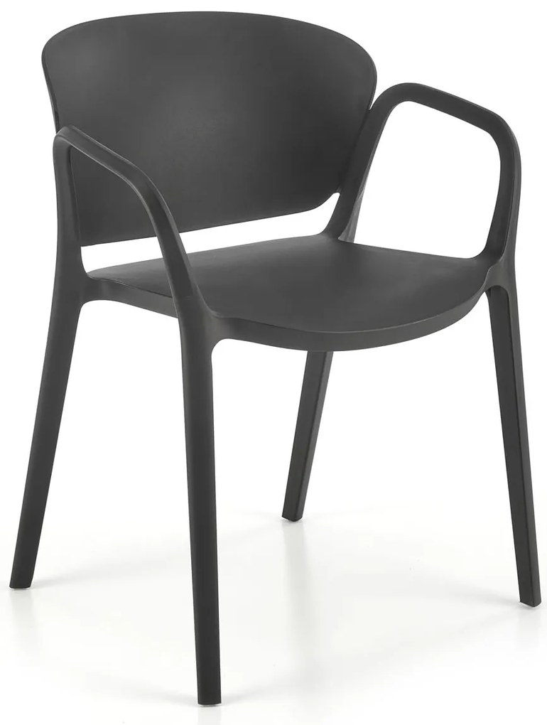 Scaun din plastic negru K491