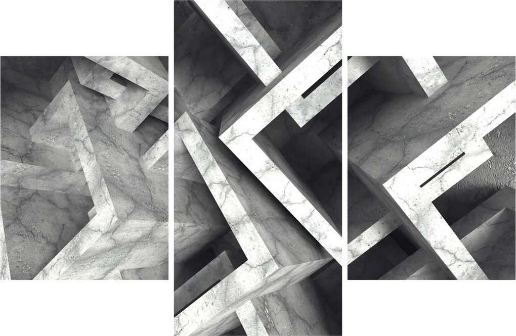 Tablou cu cuburi abstracte (90x60 cm)