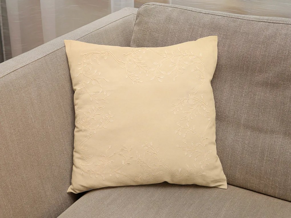 Husa de perna decorativa LEAFY LACE 40x40 cm, crem