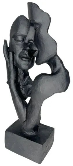 Decorațiune de masă din rășină, 29 x 9 x 17 cm, negru