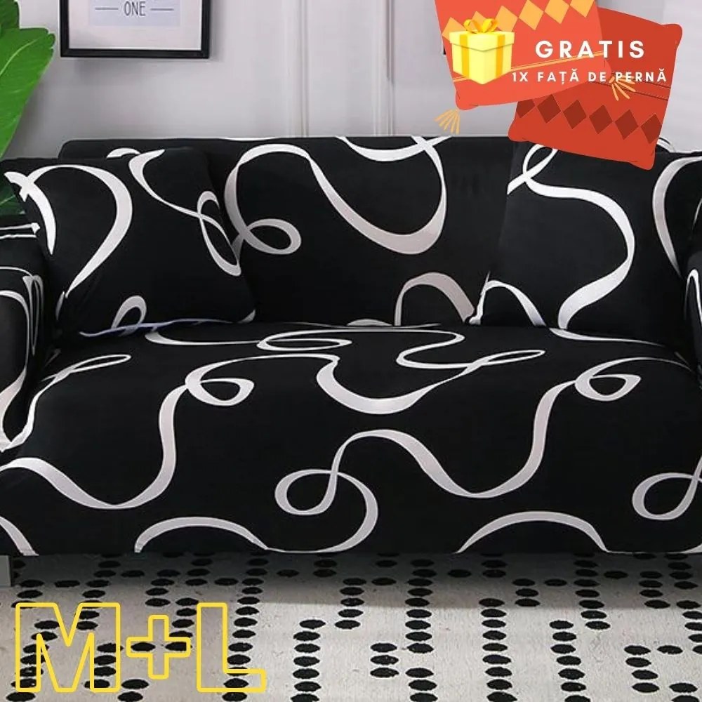 Huse elastice moderne pentru canapele si fotolii, S/M/L/M+L, HES-28