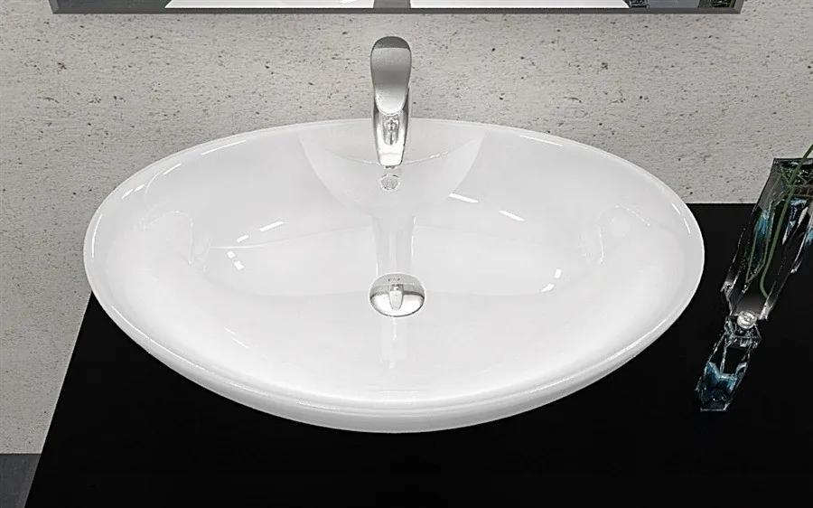 Lavoar Rosa 2 alb ceramica sanitara - 58,5 cm