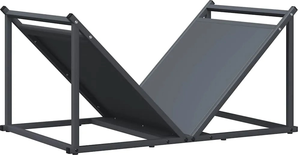 vidaXL Suport pentru lemne de foc Antracit Oțel laminat la rece