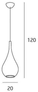 Lustră pe cablu MAXLIGHT P0233 DROP 1xE27/40W/230V d. 20 cm negru