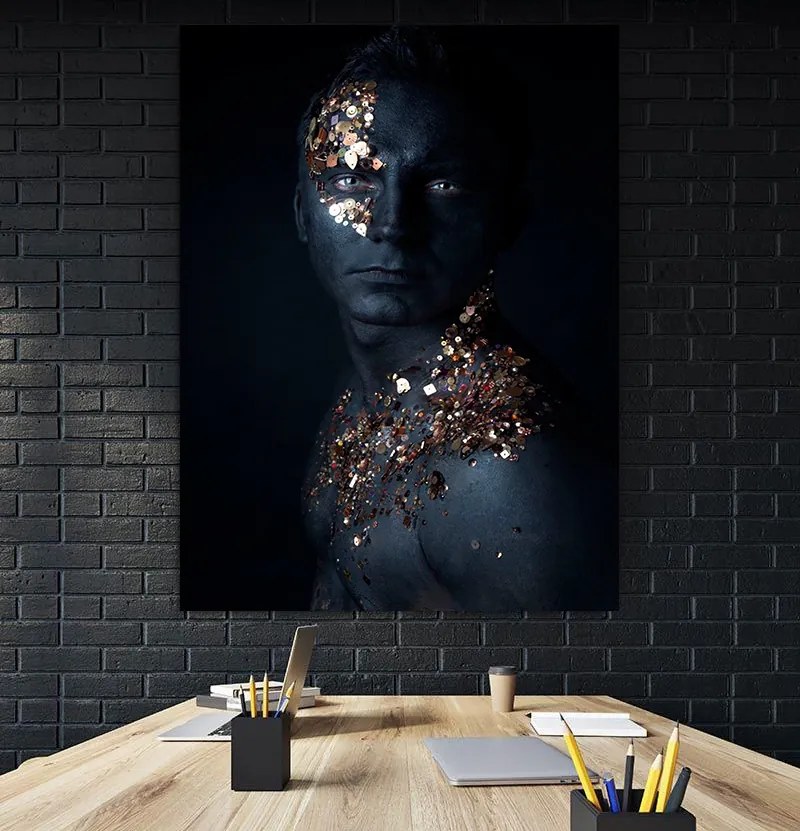 Tablou canvas Blue Cristal Men 60x40 cm