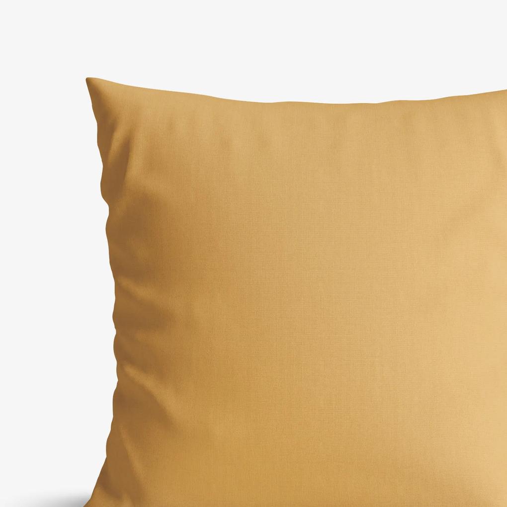 Goldea față de pernă decorativă loneta - auriu 45 x 45 cm