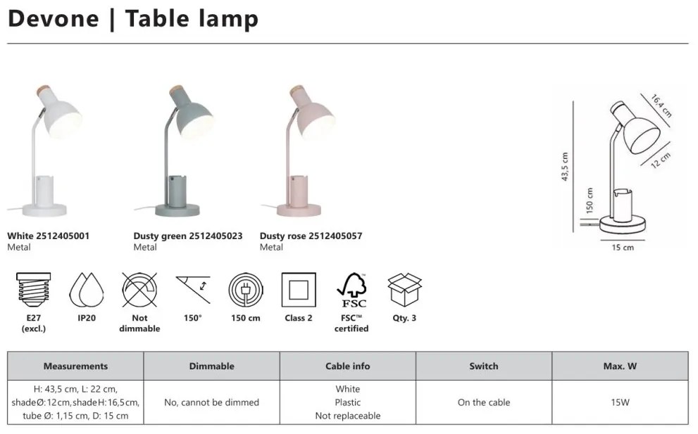 Lampa de birou camera copii cu suport telefon si pixuri, Devone roz