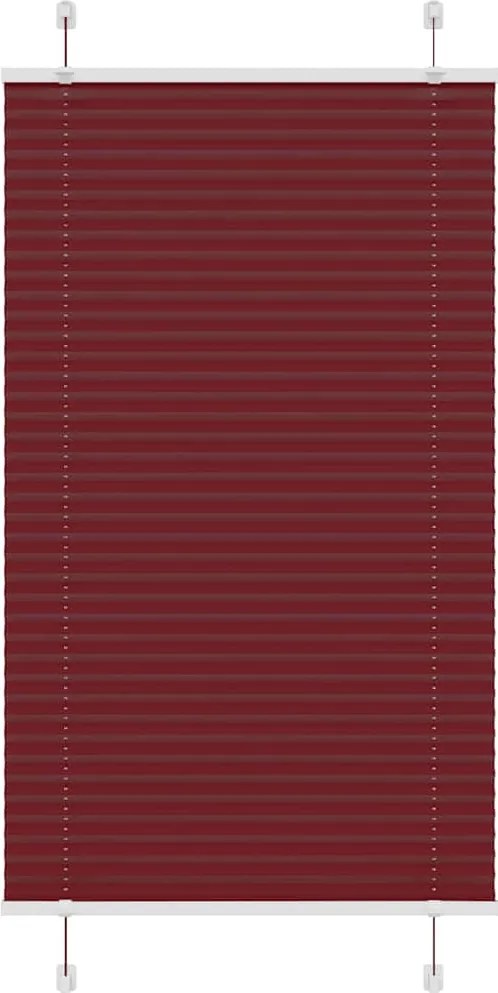 vidaXL Jaluzea plisată Bordeaux Roșu 80x100 cm Lățime țesătură 79,4 cm