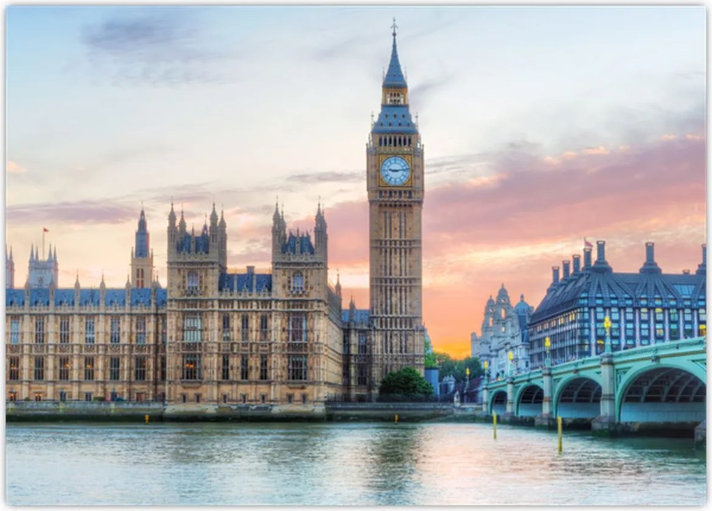 Tablou - Londra în culori pastelate (70x50 cm)