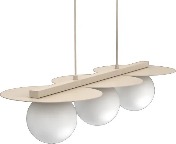 Lustră FLAT pe cablu, 3xE27/15W/230V, bej