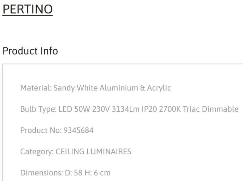 Plafoniera LED dimabila design circular PERTINO D-58cm
