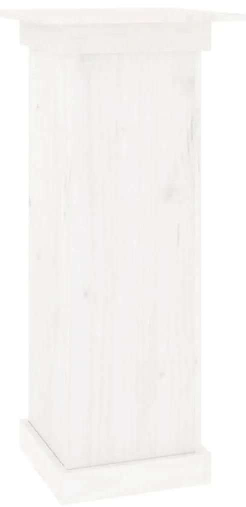 Suport pentru flori, alb, 40x40x90 cm, lemn masiv de pin Alb, 40 x 40 x 90 cm