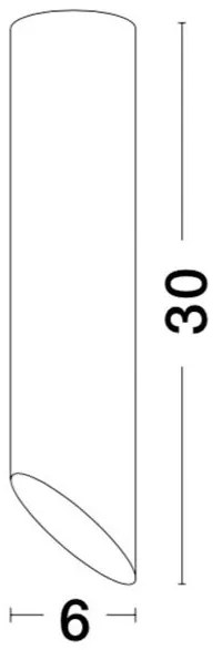 Spot aplicat design modern OSLO negru, H-30cm NVL-9184374