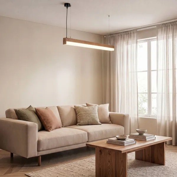 BRILAGI - Lustră LED pe cablu GARDALINE LED/100W/230V stejar