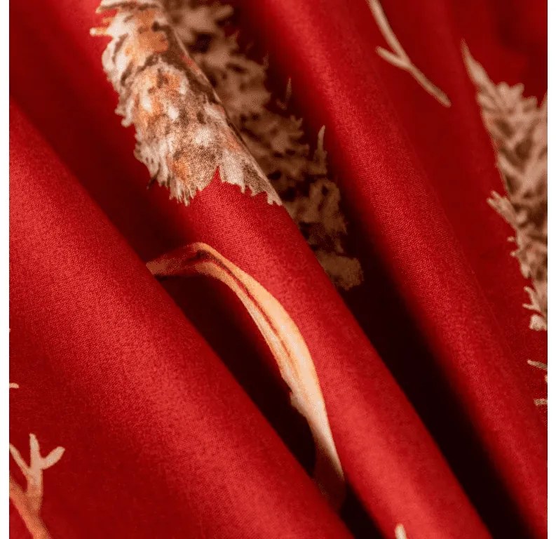 Lenjerie de pat din microfibra GOLD CHRISTMAS rosu Dimensiune lenjerie de pat: 2 buc 70 x 90 cm | 200 x 220 cm