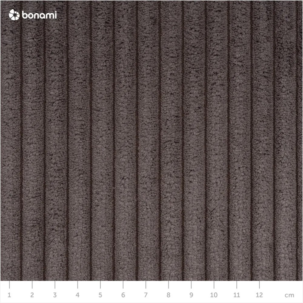 Canapea taupe extensibilă cu tapițerie din catifea reiată 245 cm Nihad – Bobochic Paris