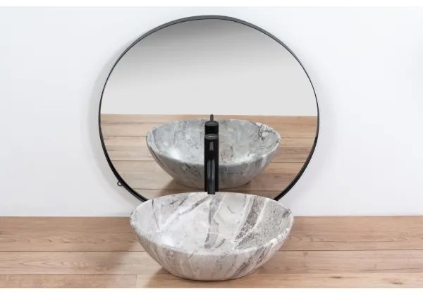 REA-U9908 - Lavoar pe blat SOFIA 34,5 x 41 cm ceramică/imitație de piatră