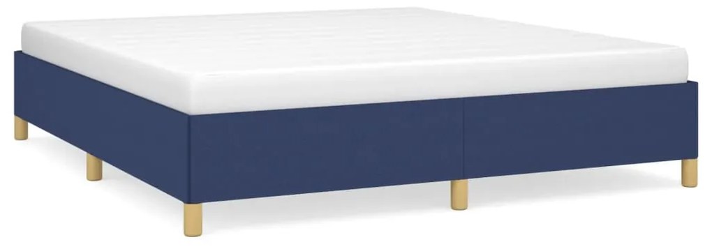347179 vidaXL Cadru de pat, albastru, 160 x 200 cm, material textil