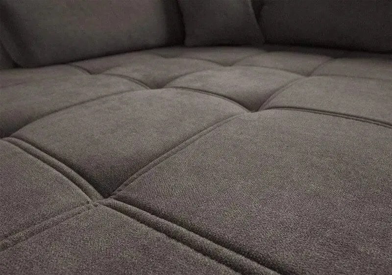 Colțar extensibil dumonde cu ladă de depozitare si sezut confortabil din spuma high-density, Loana Enjoy Kaki II 270x185 cm