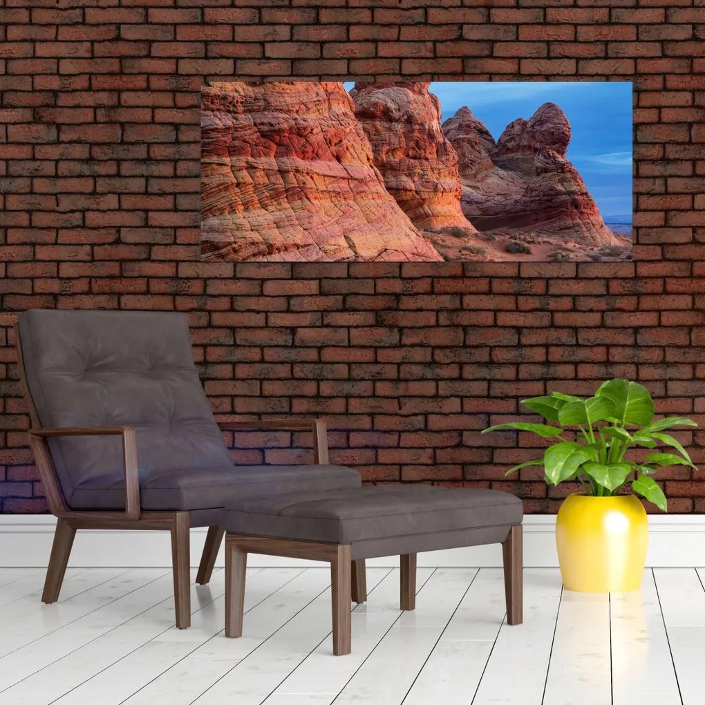 Tablou - Valurile pe stânci (120x50 cm)