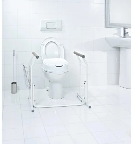 Ridder - Bare de sprijin mobile pentru WC, 66 x 71,5 cm, albe
