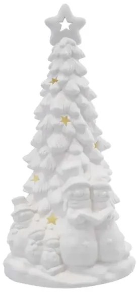 Decorațiune LED de Crăciun, brăduț, 2xAA, lumină alb caldă