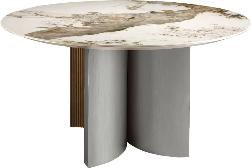 Masa dining deosebita design LUX Walnut-Marble 150cm