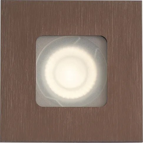 Set de 6 spoturi încastrate moderne bronz închis pătrat IP44 - Qure