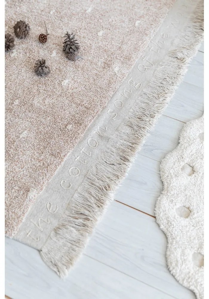 Covor bej lavabil/țesut manual din bumbac 140x200 cm Woods Symphony Linen – Lorena Canals