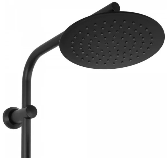 REA-P8804 - Set de duș BLISS cu baterie termostatică, negru mat