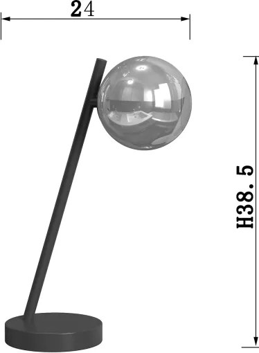 Lampă de masă ONLI PALOMA 1xG9/10W/230V 38,5 cm negru/fumuriu