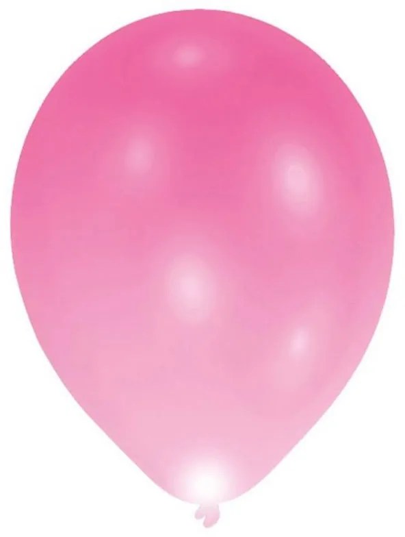 Colorat Pink Balon LED luminos, 5 bucăți, 11 inch (27,5 cm)