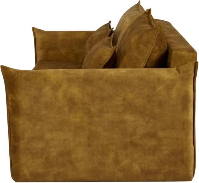 Canapea extensibila, Catifea Galben Mustar APARTMENT 215cm