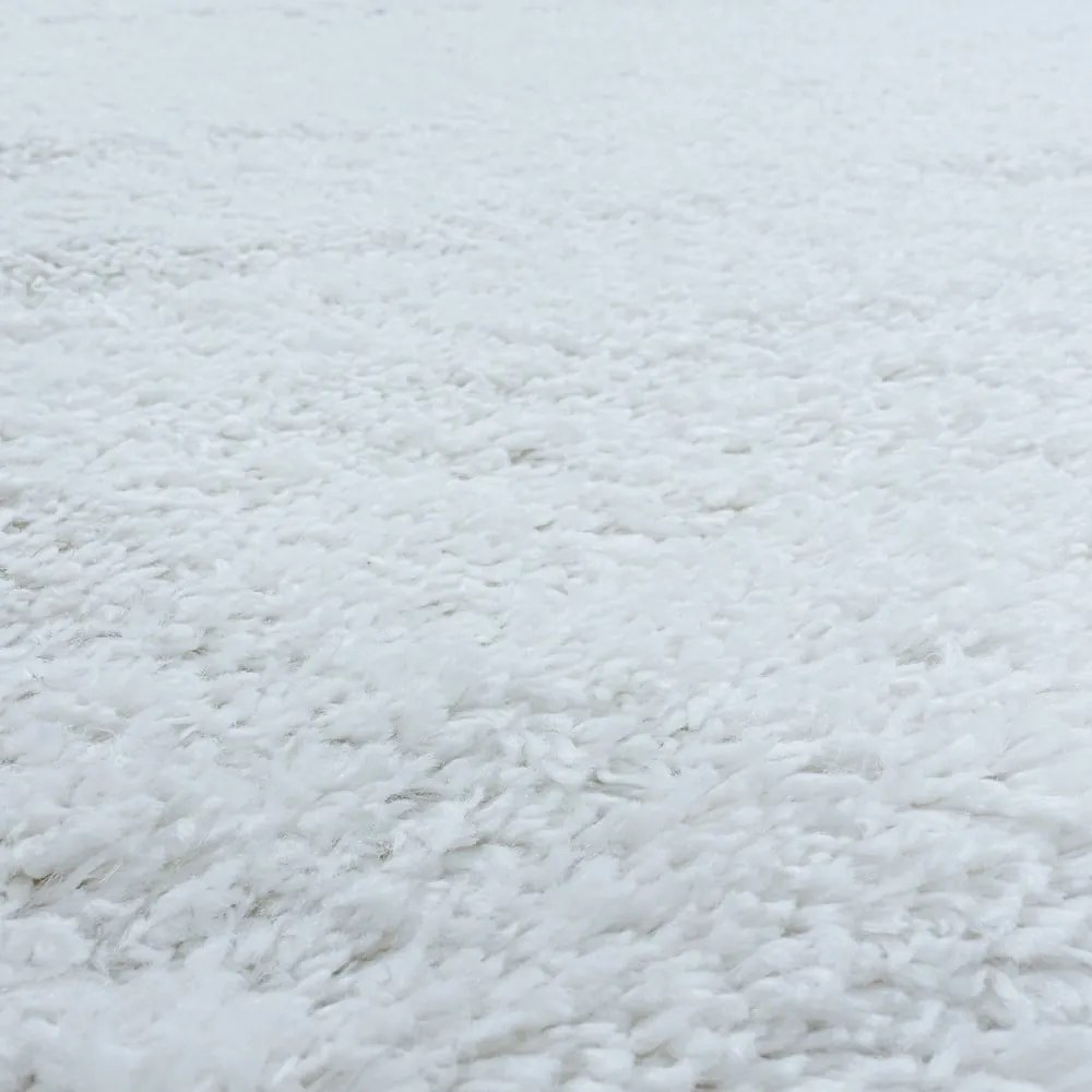 Covor alb rotund ø 160 cm Fluffy – Ayyildiz Carpets