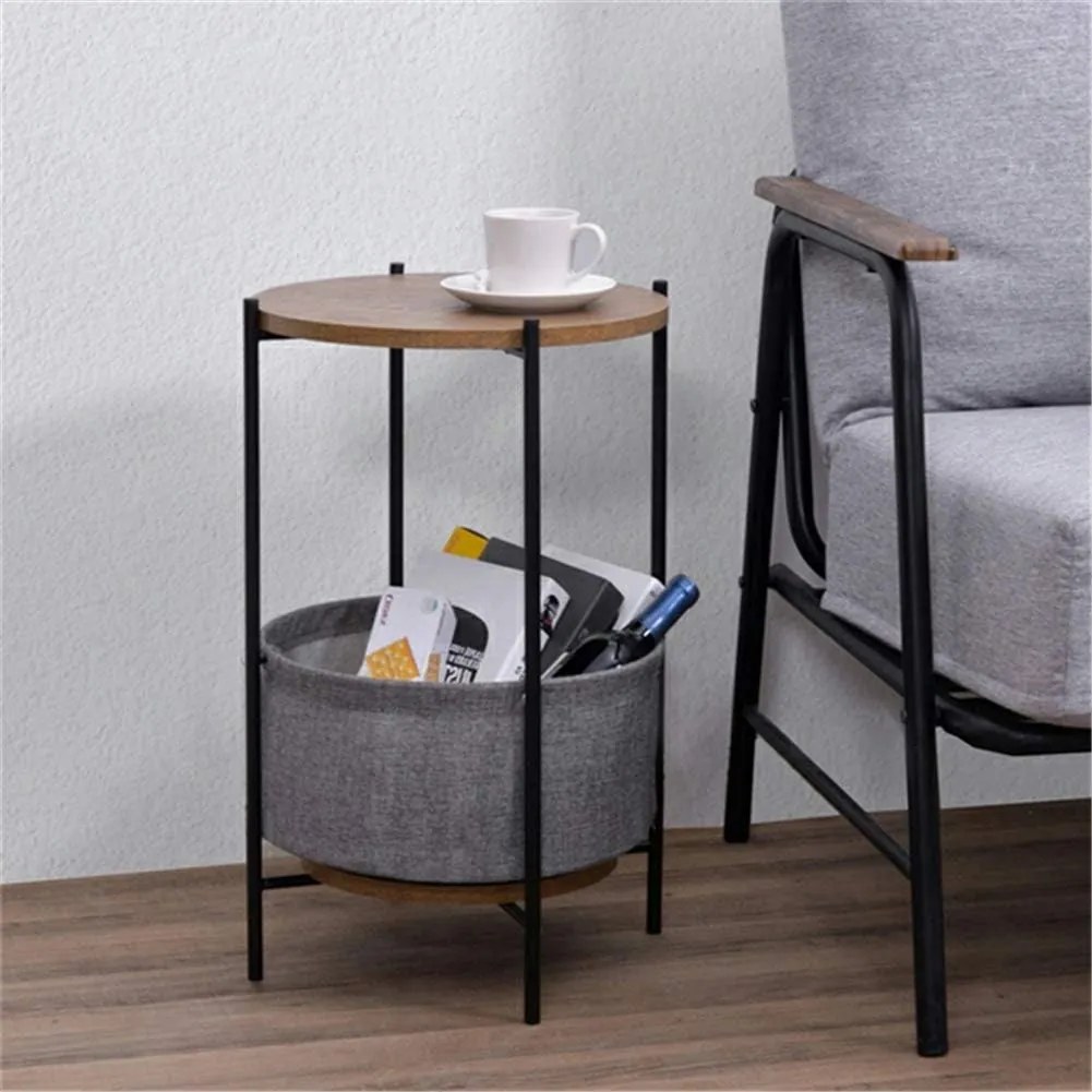 Masuta rotunda cu cos depozitare 60 cm