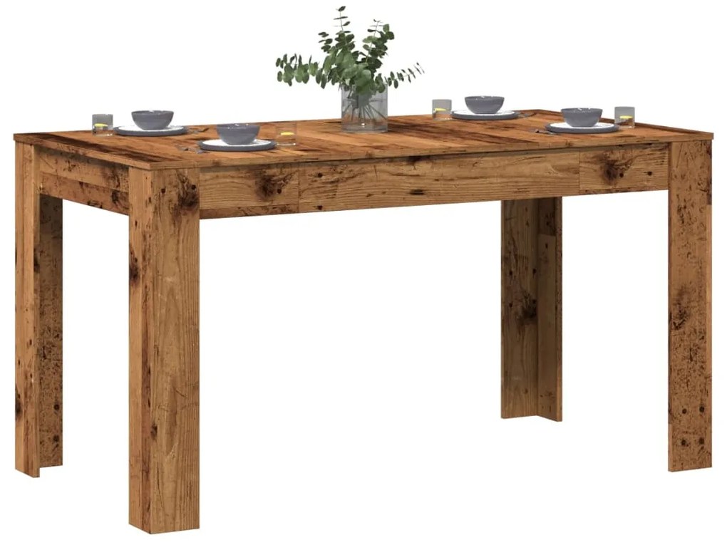 vidaXL Masă de bucătărie, lemn vechi, 140x74,5x76 cm, lemn prelucrat