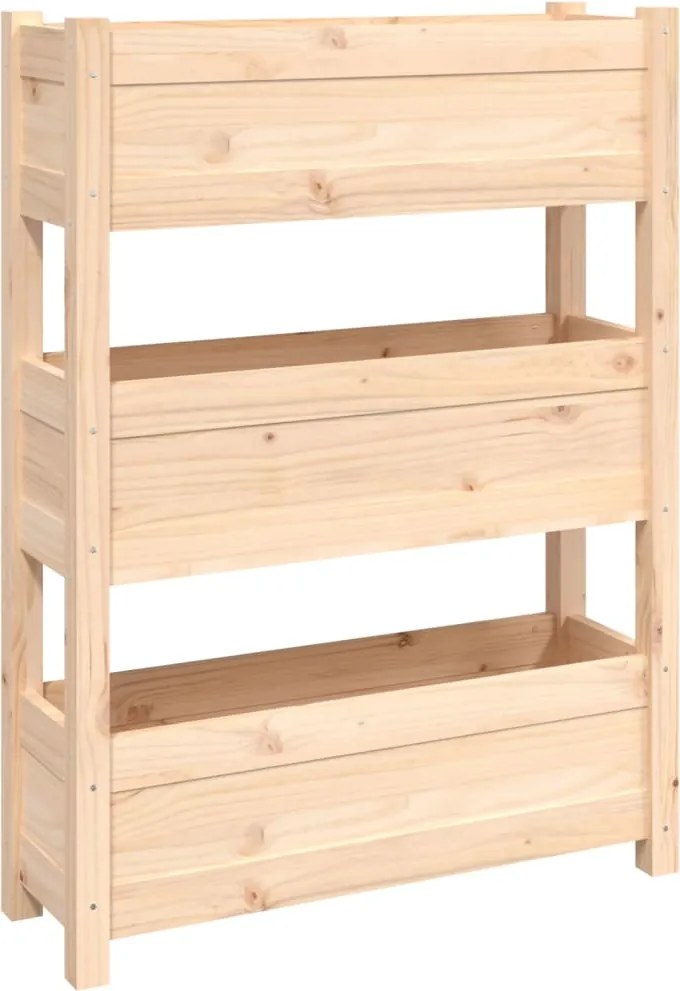 vidaXL Jardinieră, 77x25x104,5 cm, lemn masiv de pin