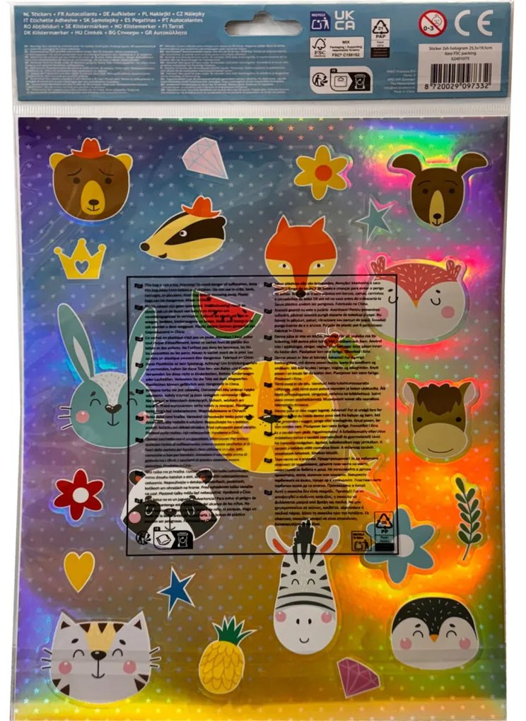 Animale Head autocolant holografic