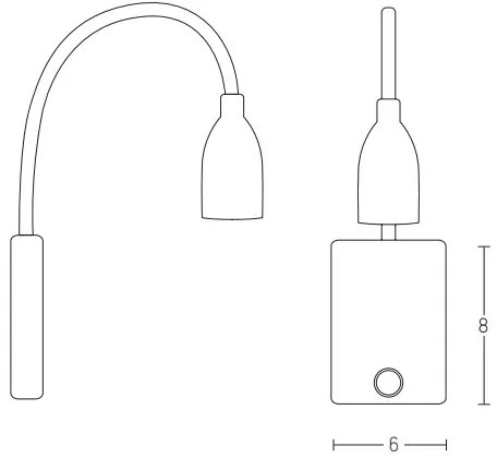 Lampă LED de perete LED/3W/230V negru Zambelis H32
